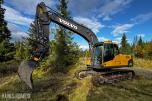 2010 Volvo EC160CL gravemaskin med tiltrotator og 2 skuffer
