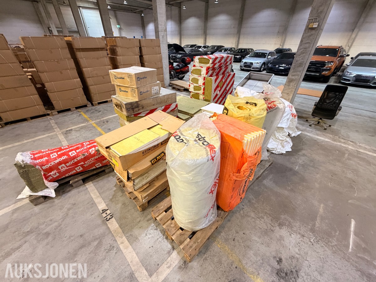 Parti isolasjon og himlingsplater – Glava, Rockfon, Paroc 
