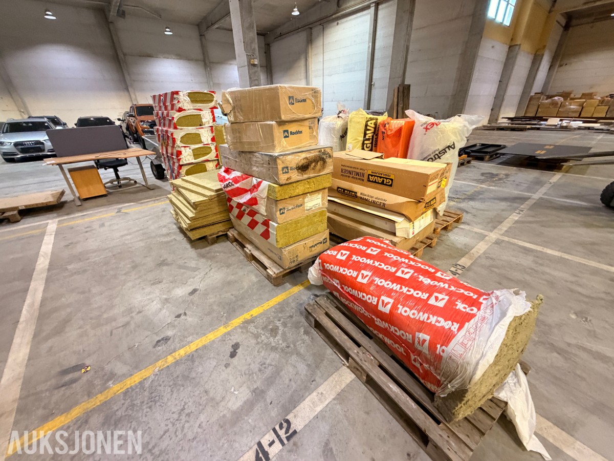 Parti isolasjon og himlingsplater – Glava, Rockfon, Paroc 