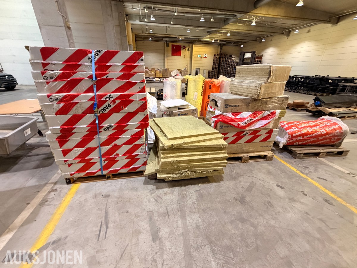 Parti isolasjon og himlingsplater – Glava, Rockfon, Paroc 