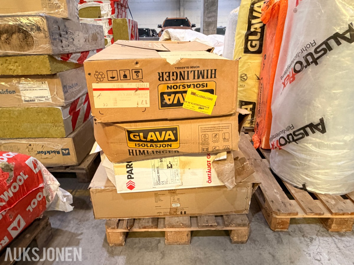 Parti isolasjon og himlingsplater – Glava, Rockfon, Paroc 