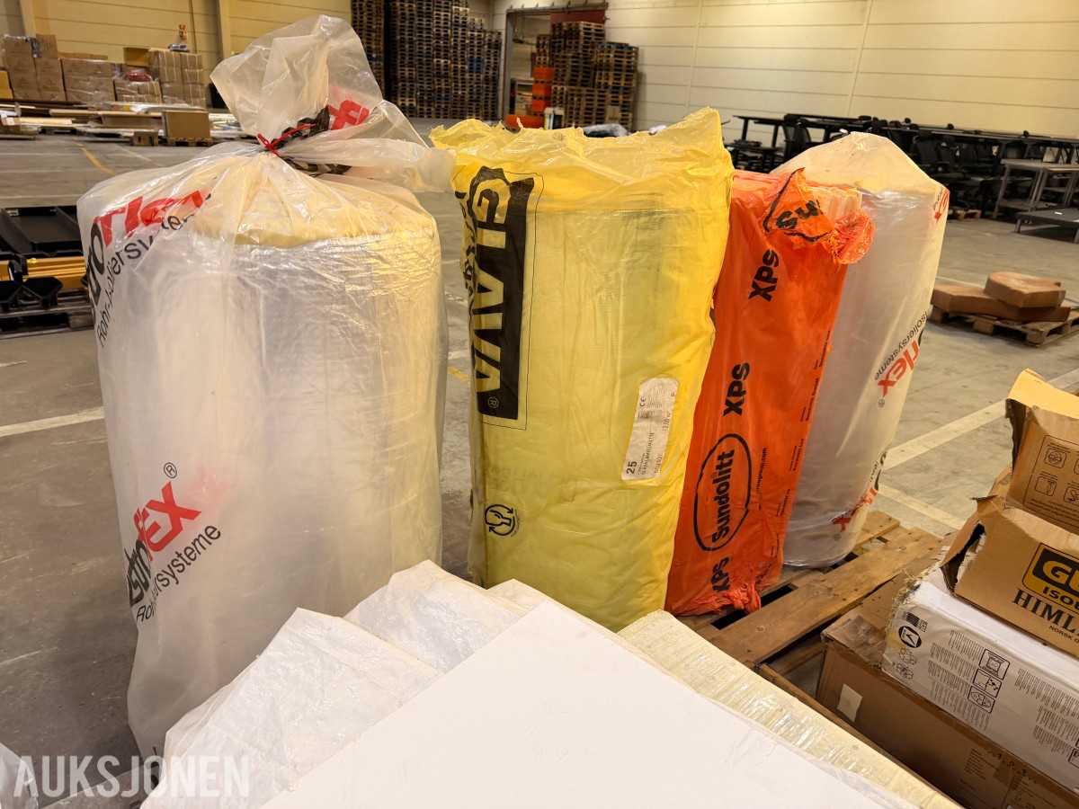 Parti isolasjon og himlingsplater – Glava, Rockfon, Paroc 