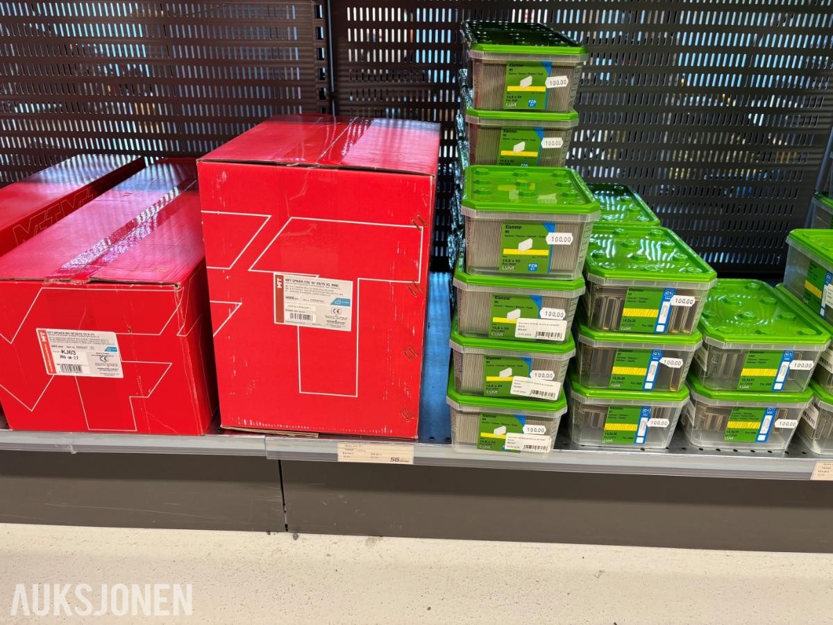 MFT / Essve Stort vareparti skruer, spiker, festemidler