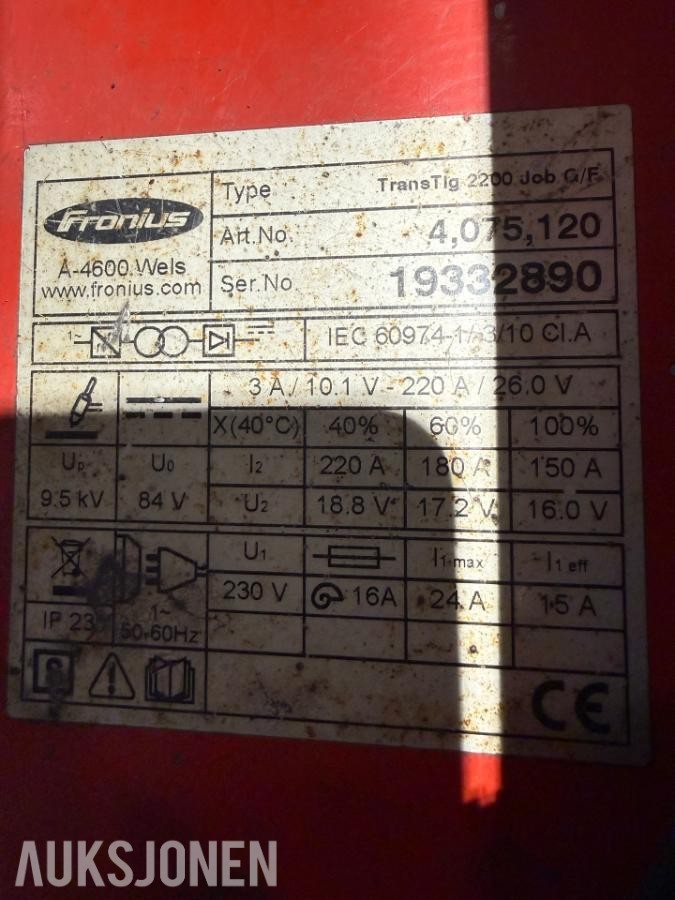 Fronius TransTig 2200 Job