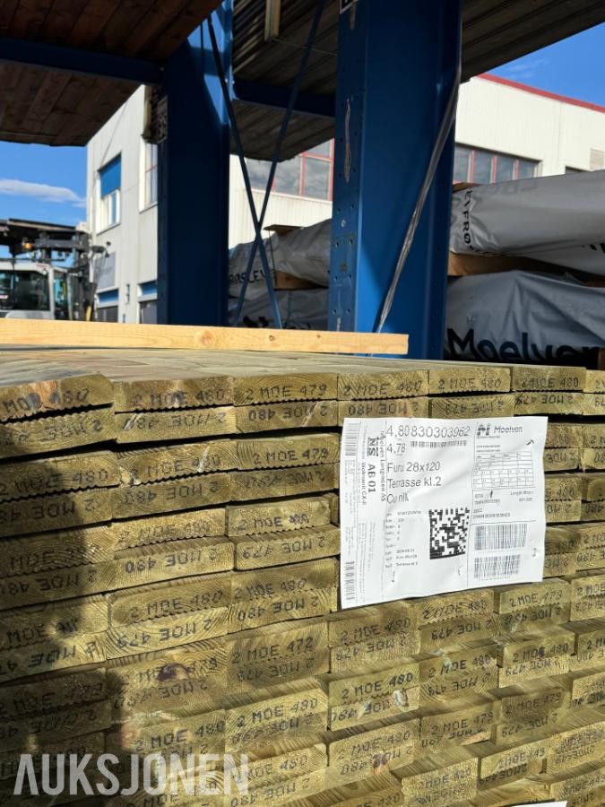 Furu 28x120 Rillet Terrassebord Cu kl.2
