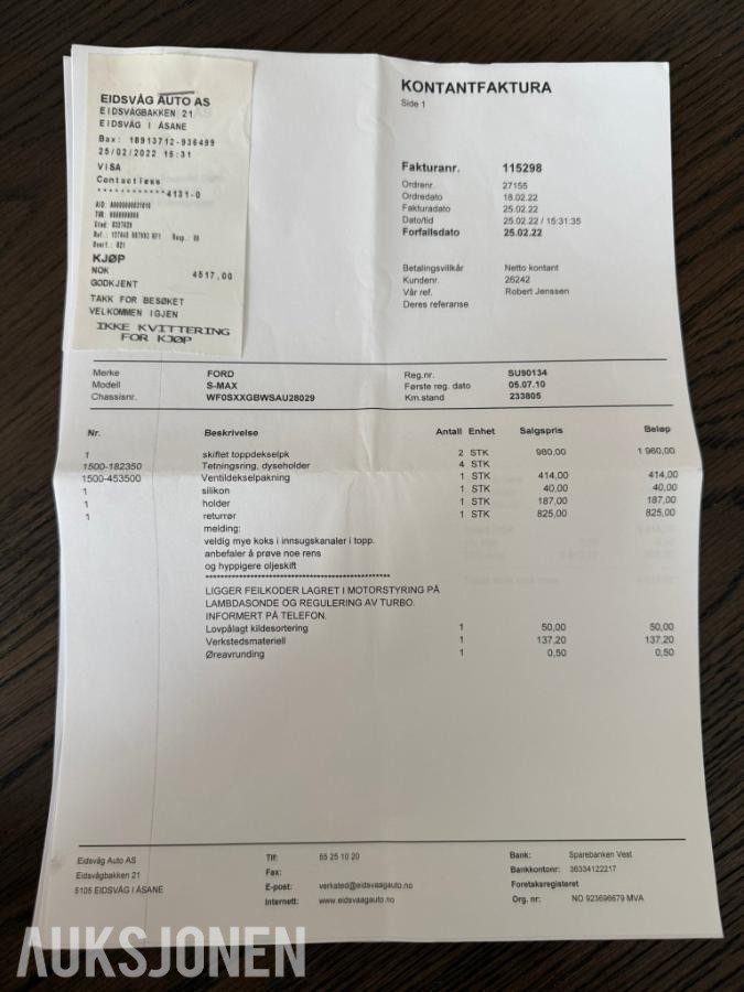 2010 FORD S-MAX 2.0 TDCI 140HK 7-SETER HISTORIKK HENGERFESTE PANORAMA SKINN