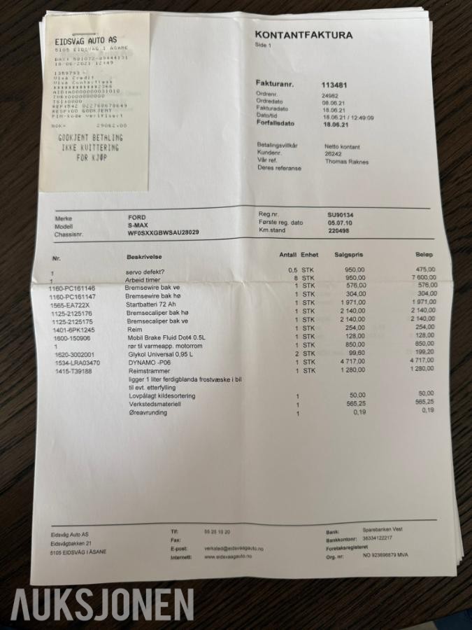 2010 FORD S-MAX 2.0 TDCI 140HK 7-SETER HISTORIKK HENGERFESTE PANORAMA SKINN