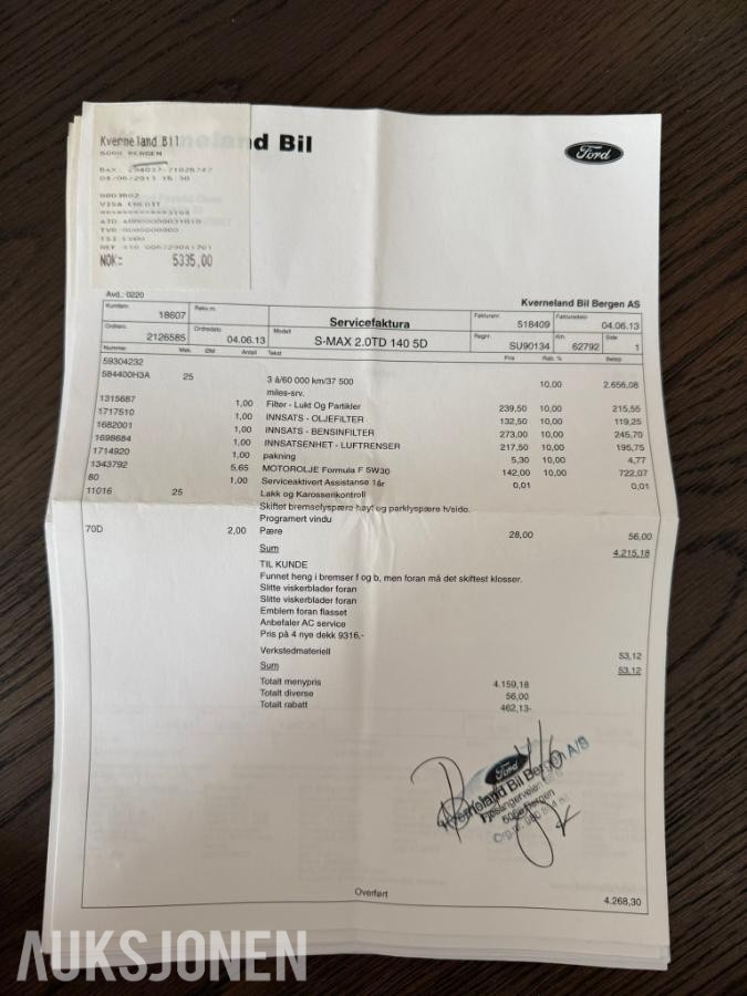 2010 FORD S-MAX 2.0 TDCI 140HK 7-SETER HISTORIKK HENGERFESTE PANORAMA SKINN