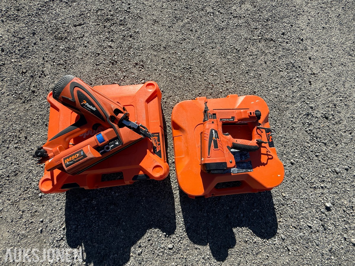 2 stk. Paslode spikerpistoler – IM90Ci og IM50 F18 Lithium