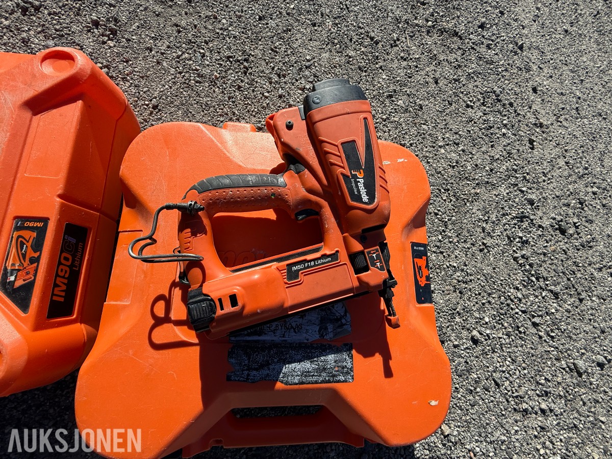 2 stk. Paslode spikerpistoler – IM90Ci og IM50 F18 Lithium