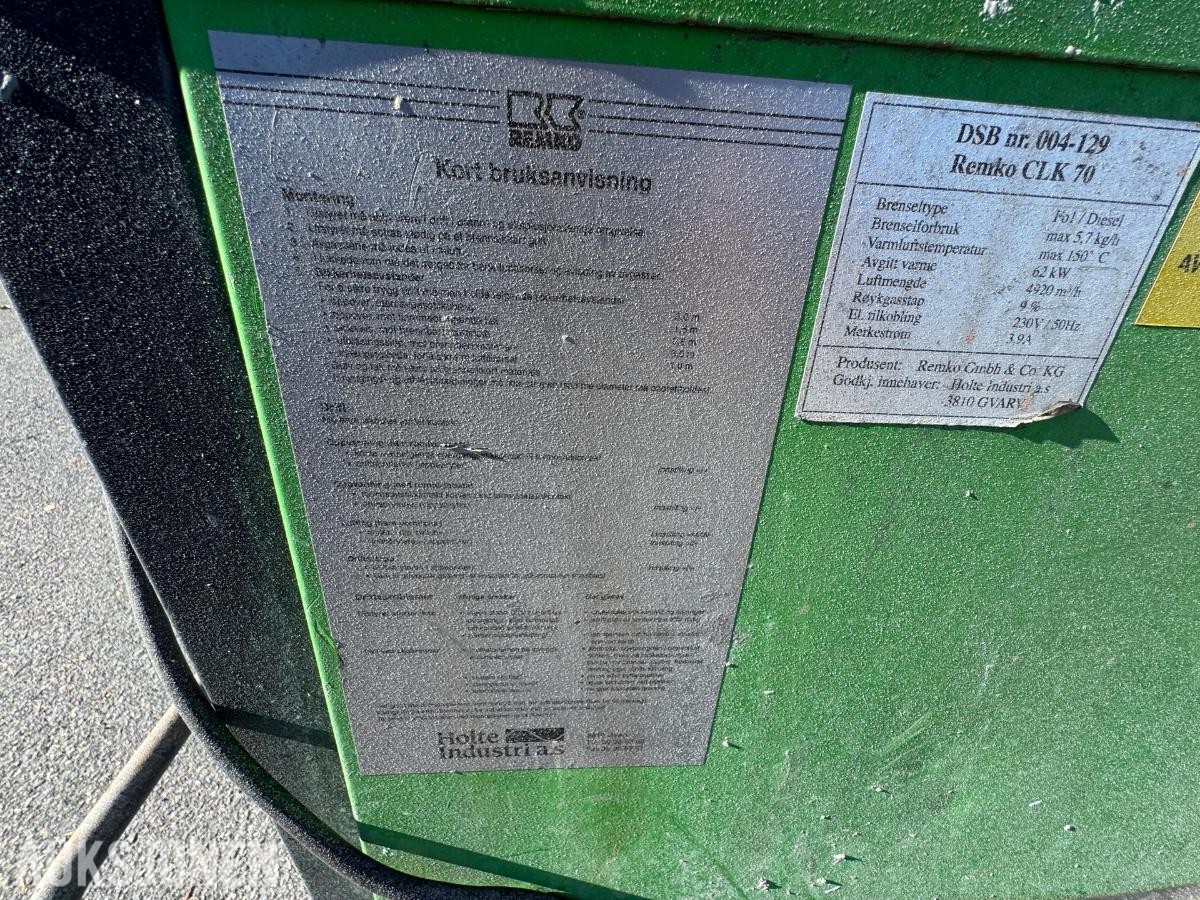 Remko CLK 70 Dieselvarmer / varmeaggregat