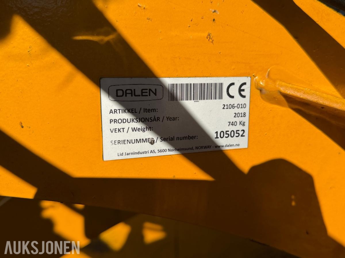 2018 Dalen 2106 V-fres med PTO aksel