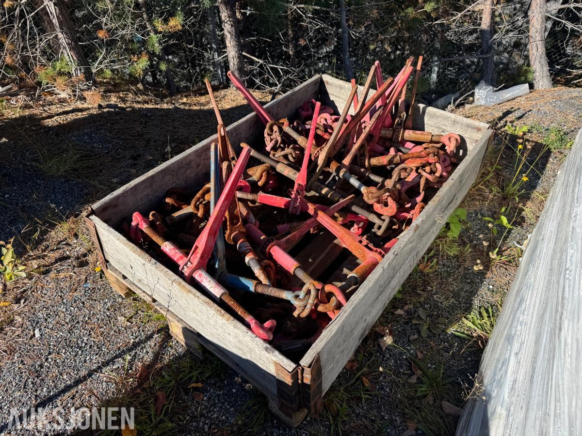 Diverse kjettingstrammere ca 22 stk bennebjørn