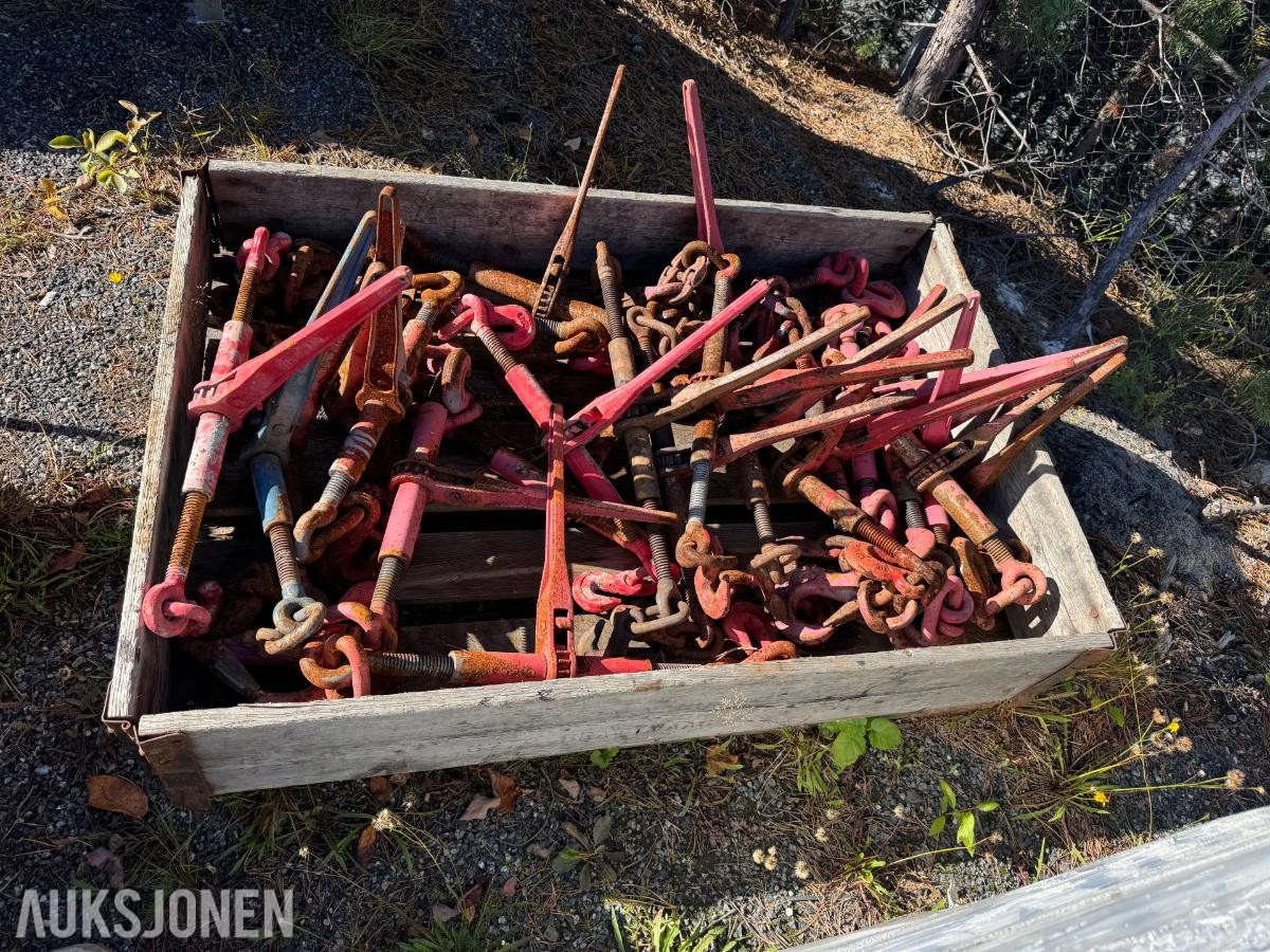 Diverse kjettingstrammere ca 22 stk bennebjørn