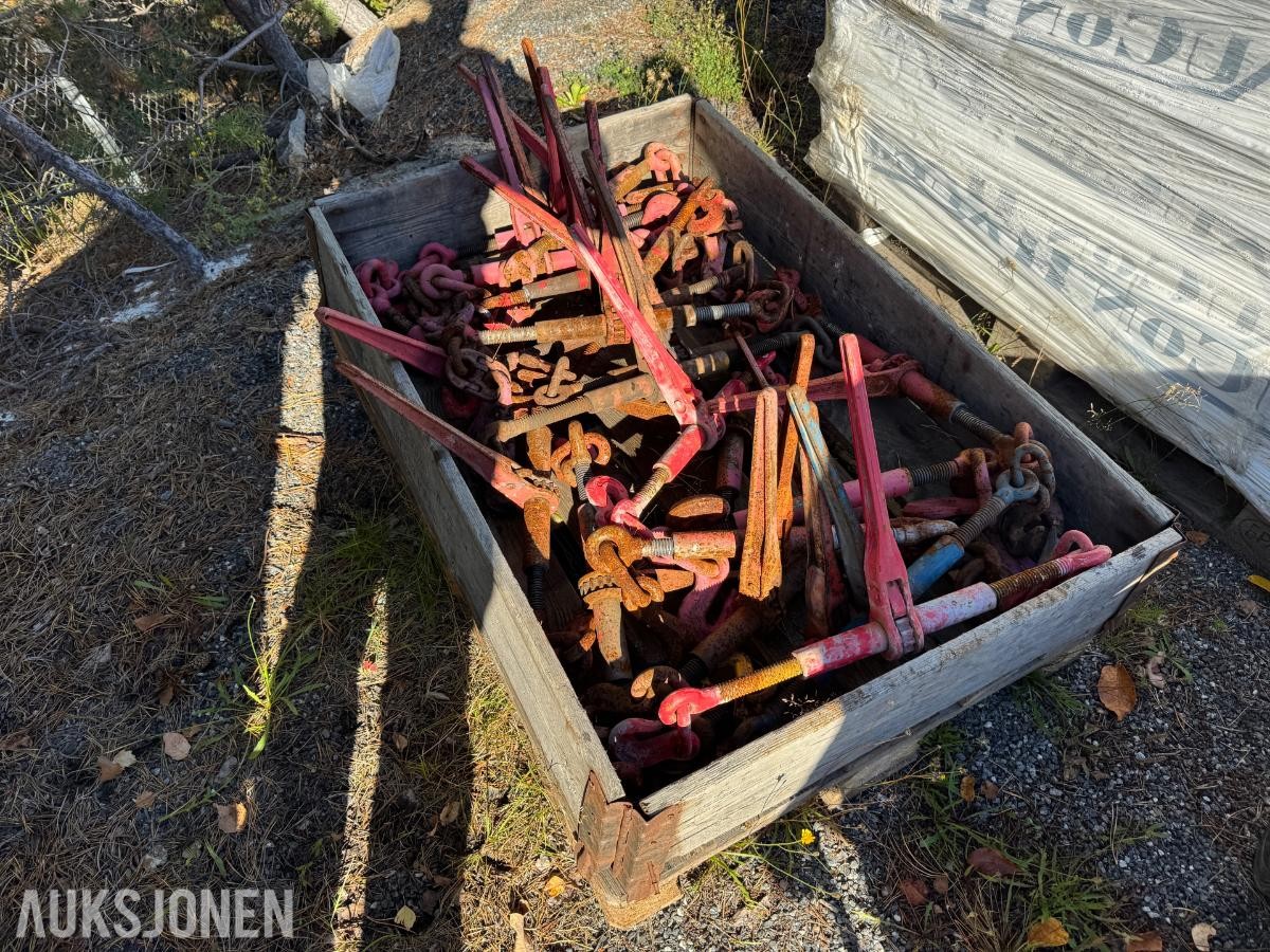 Diverse kjettingstrammere ca 22 stk bennebjørn