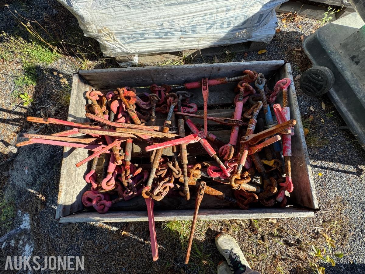 Diverse kjettingstrammere ca 22 stk bennebjørn