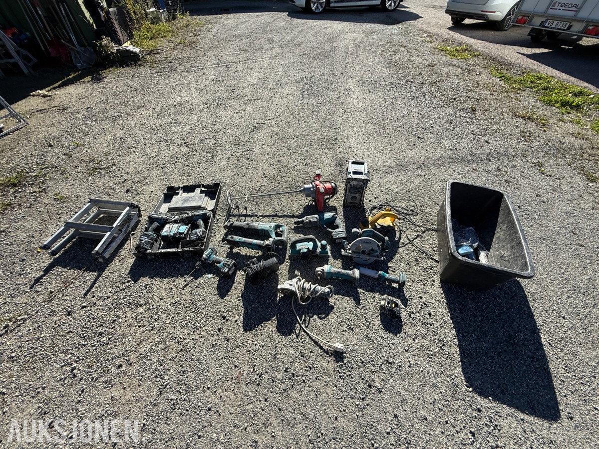 Makita verktøypakke – batteriverktøy, sager, borhammer og tilbehør