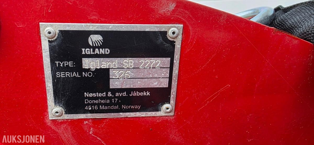 2025 IGLAND SB2272 snøfreser