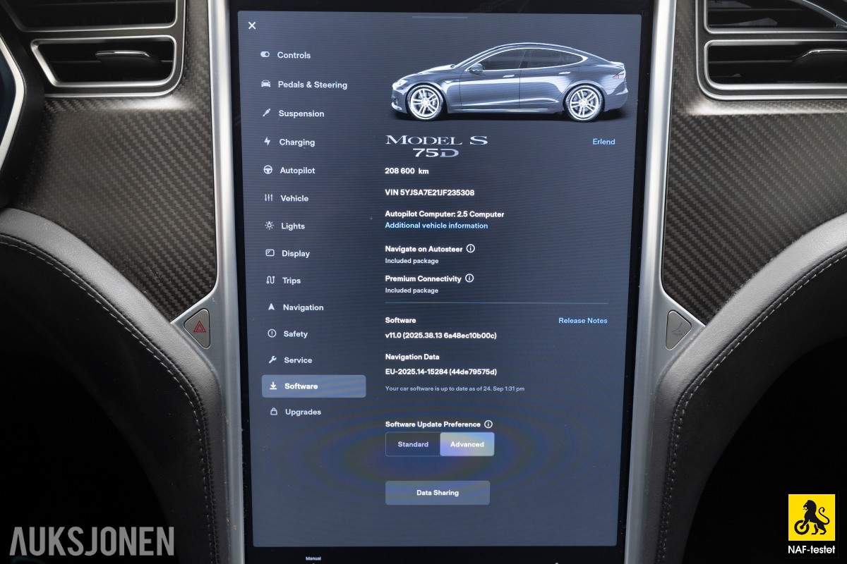 2018 Tesla Model S 75D AWD FACELIFT NEXTGEN SKINN KAMERA PANO