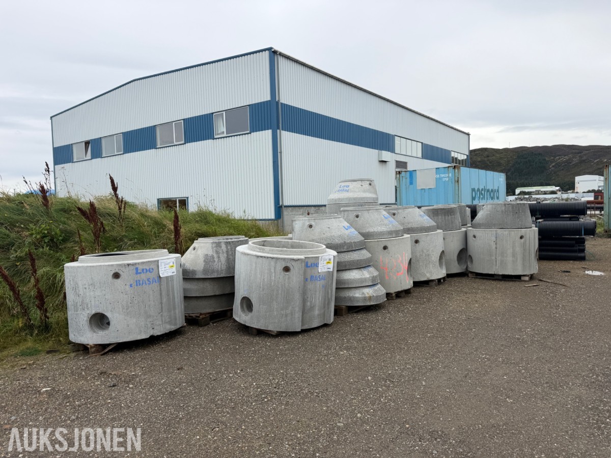 Diverse Betongkummer, ringer, sandfang og rør