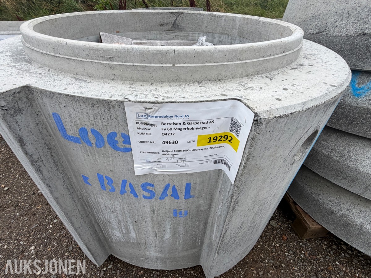 Diverse Betongkummer, ringer, sandfang og rør