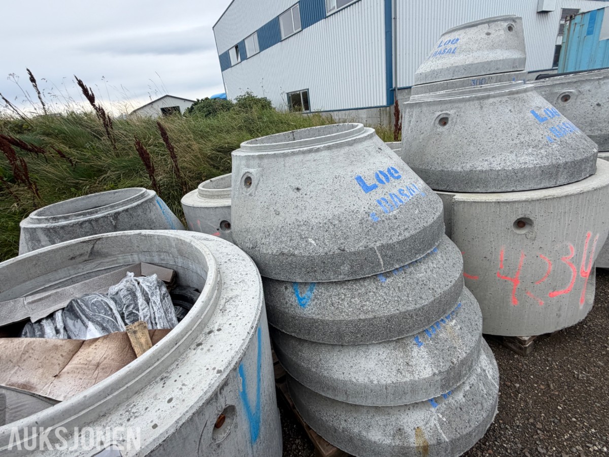 Diverse Betongkummer, ringer, sandfang og rør