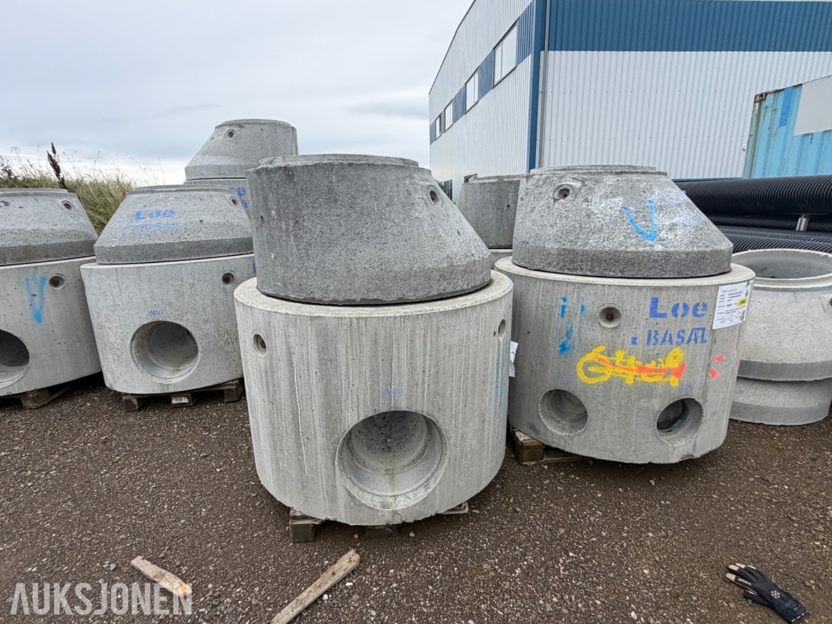 Diverse Betongkummer, ringer, sandfang og rør