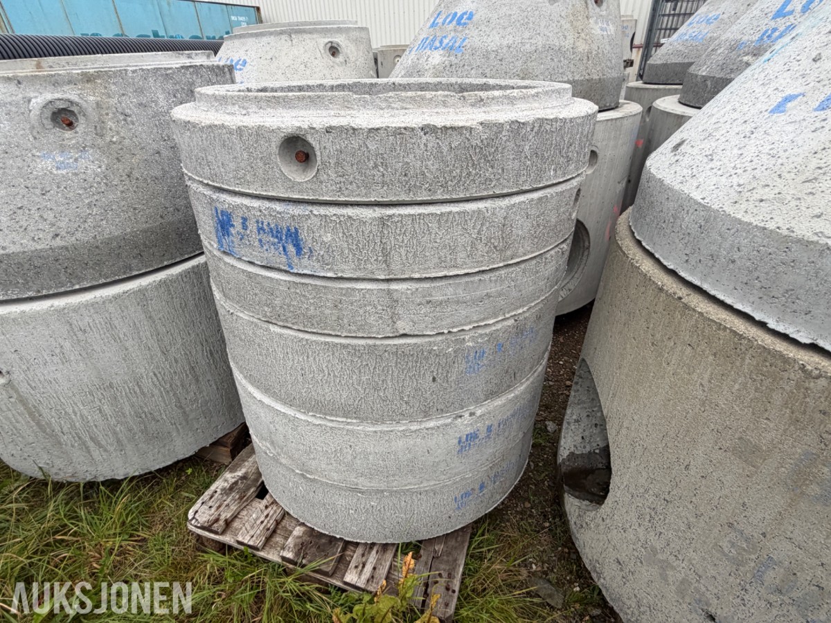 Diverse Betongkummer, ringer, sandfang og rør