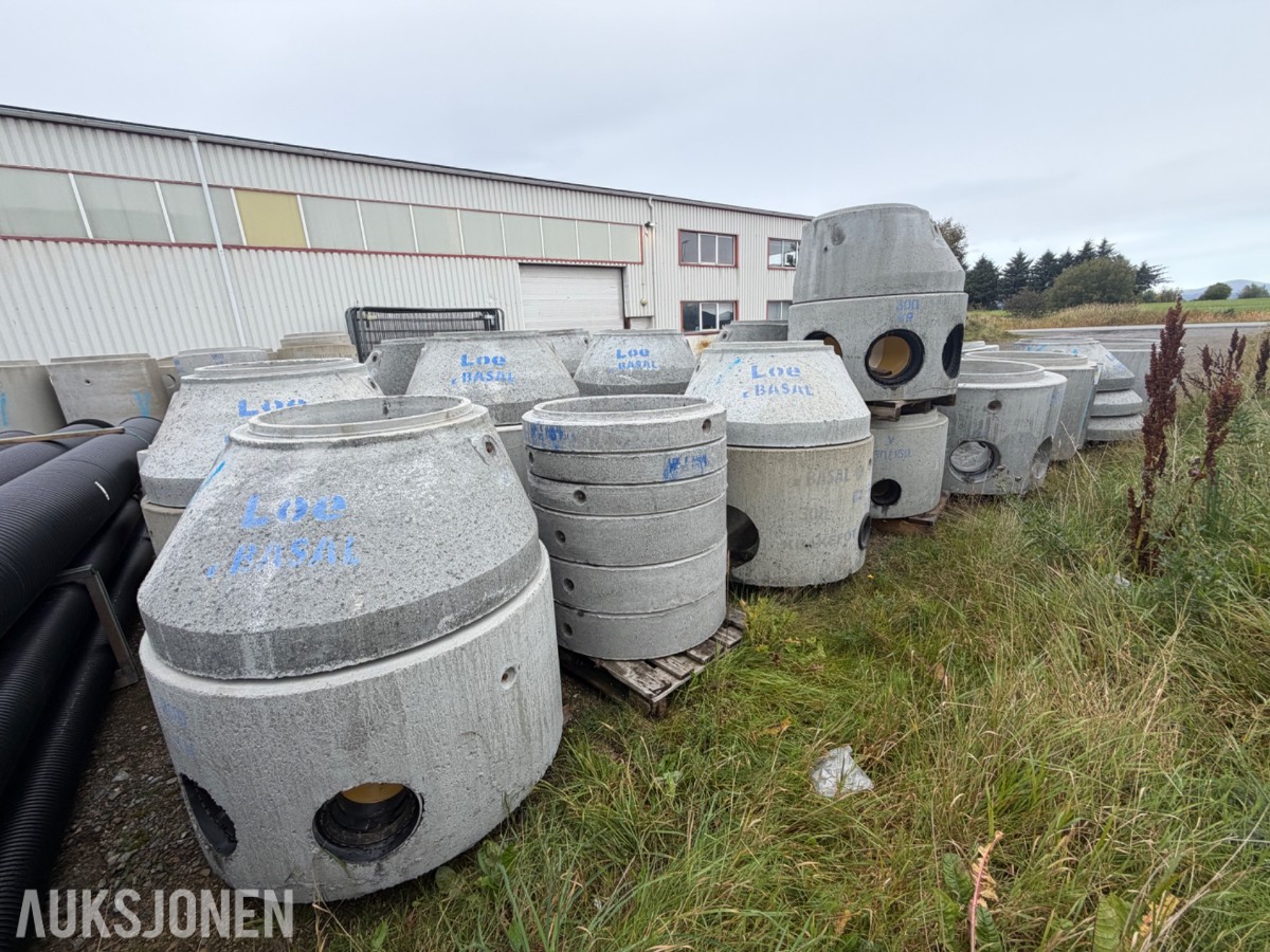 Diverse Betongkummer, ringer, sandfang og rør