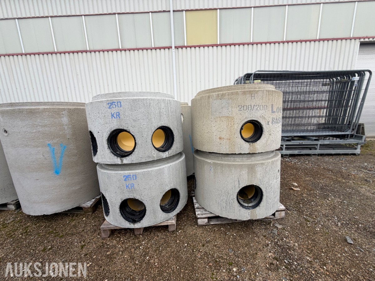 Diverse Betongkummer, ringer, sandfang og rør