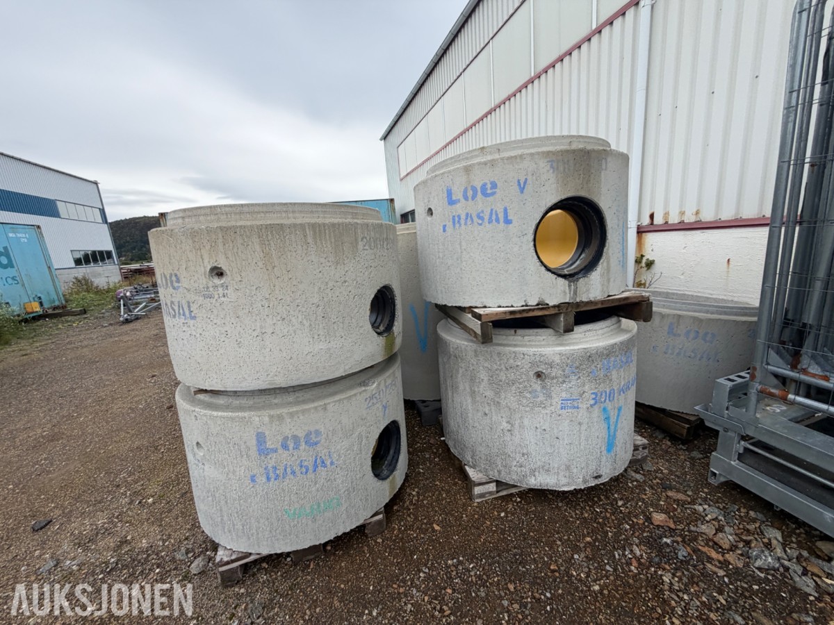 Diverse Betongkummer, ringer, sandfang og rør