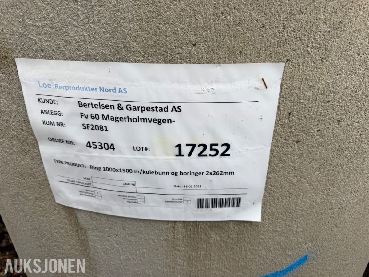 Diverse Betongkummer, ringer, sandfang og rør