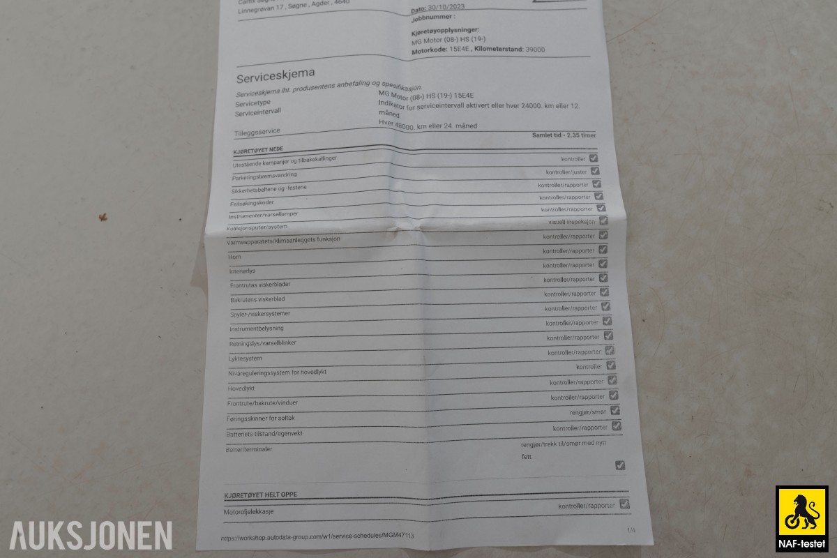 2021 MG EHS HYBRID 258HK HENGERFESTE PANO ACC 360 KAMERA SKINN