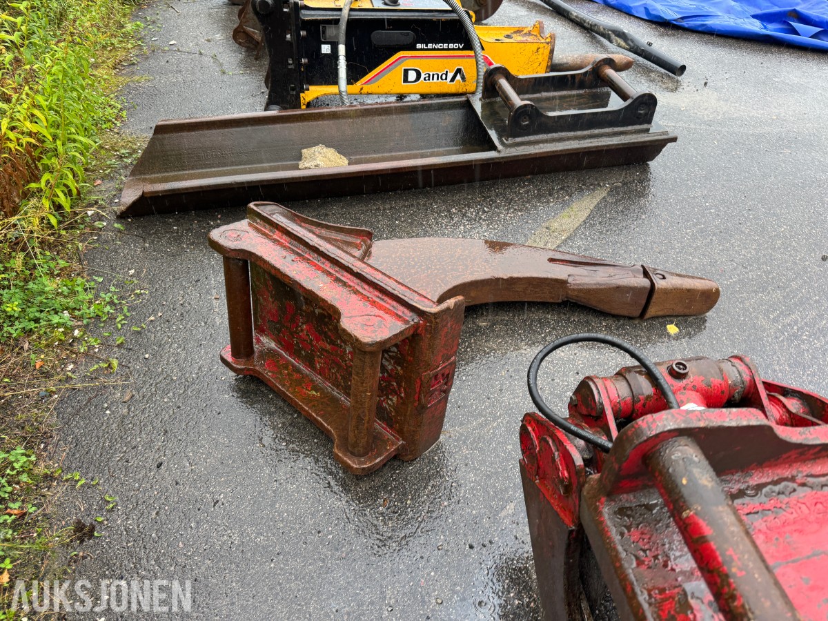 Rippertann til gravemaskin med S60-feste