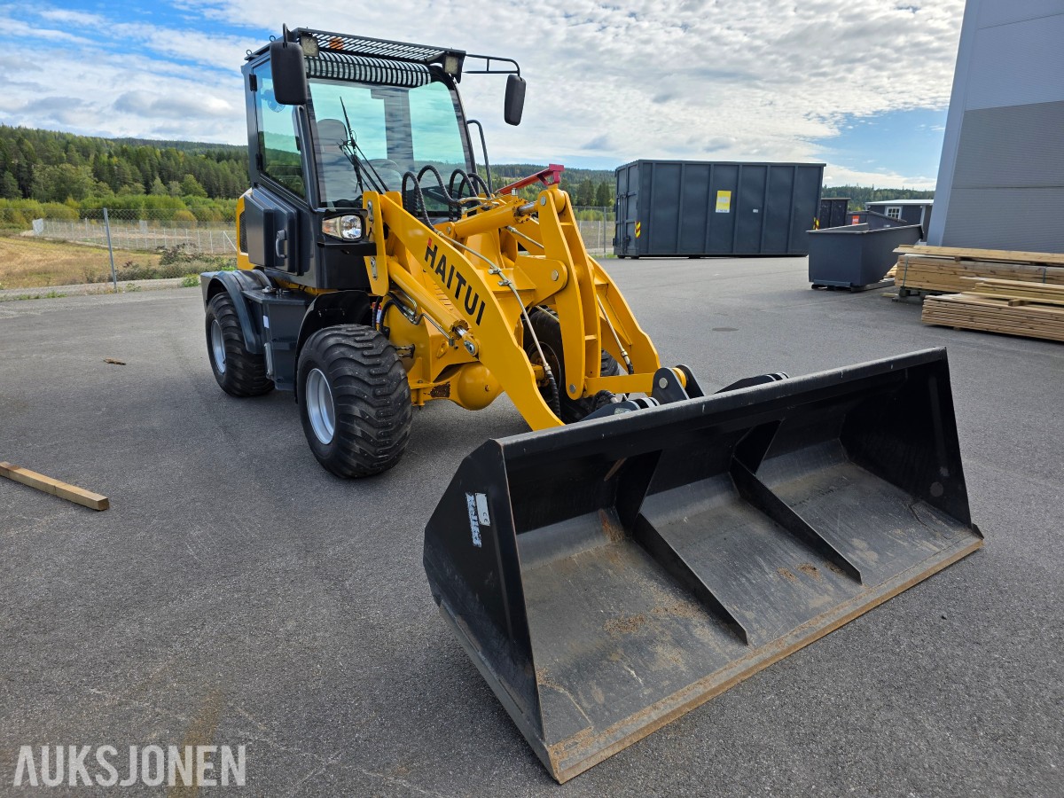 2023 Haitui ZL918D hjullaster kun 35 timer-snøskjær-snøskuffe-grusskuffe-gaffler