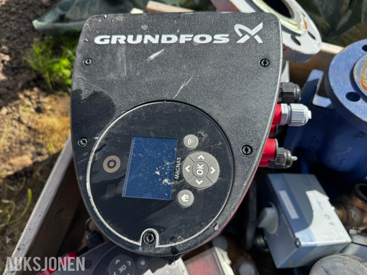Grundfos pumper med tilhørende deler, ventiler