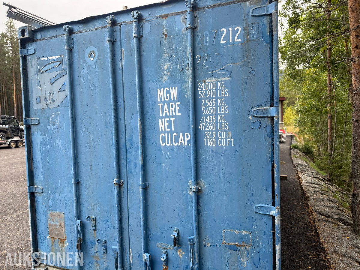 Container 20fot Lukket med dører