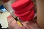 Parti med slipe- og poleringsmateriell