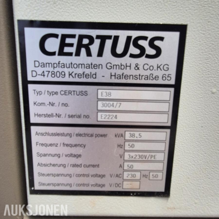 Certuss E38 elektrisk dampgenerator