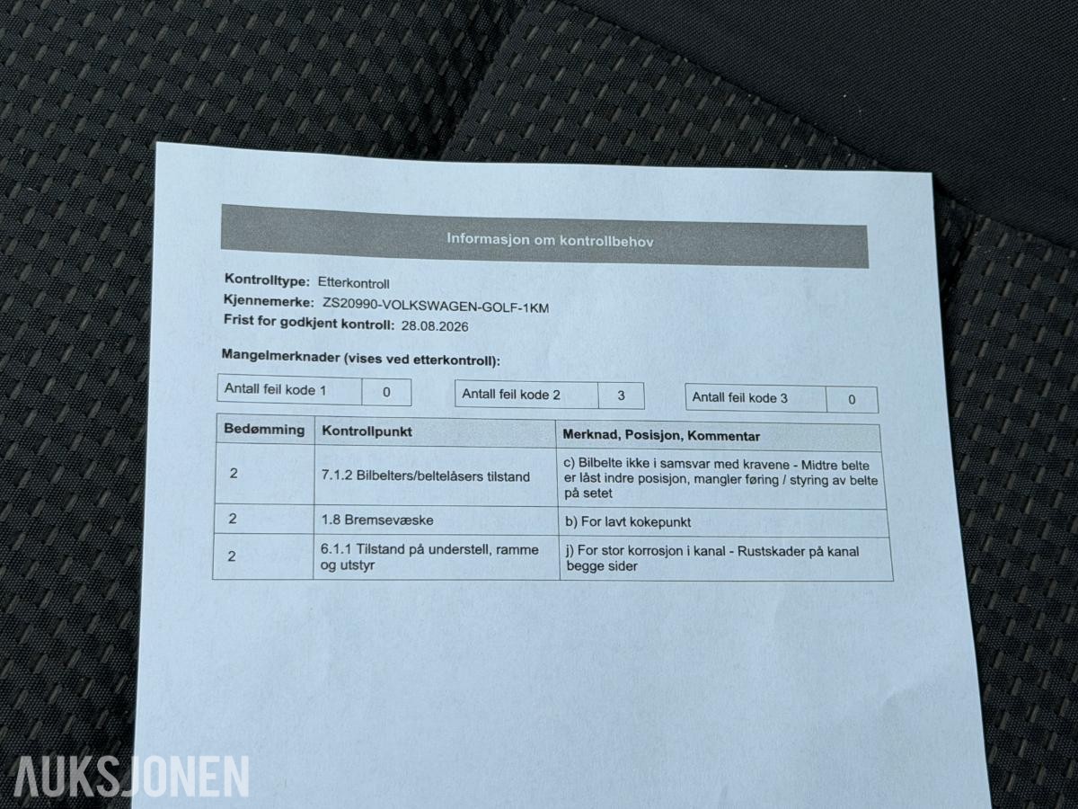 2008 Volkswagen Golf 1.9 105hk takrails dab+ hengerfeste s+v dekk