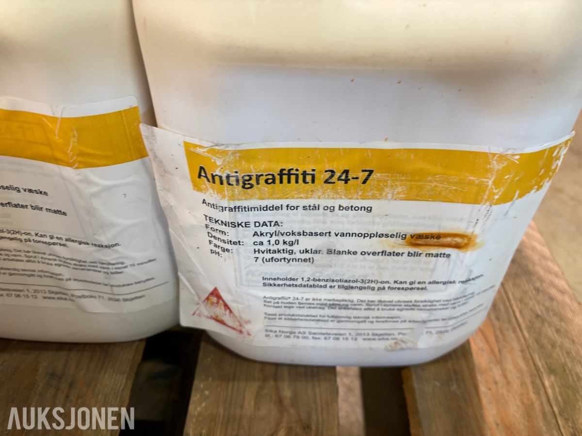 Parti med antigraffitimidler – Sika Antigrafitti 24-7, SikaAntigraffiti-15 og AGS 3502