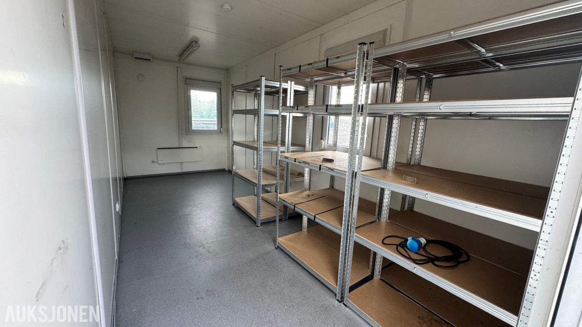 20-fots Uniteam stålcontainer – kontor, møterom, spiserom eller lager