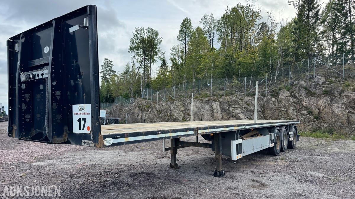 HRD SPLB3N 3-akslet plansemitrailer – 45 tonn toltalvekt – EU-Godkjent