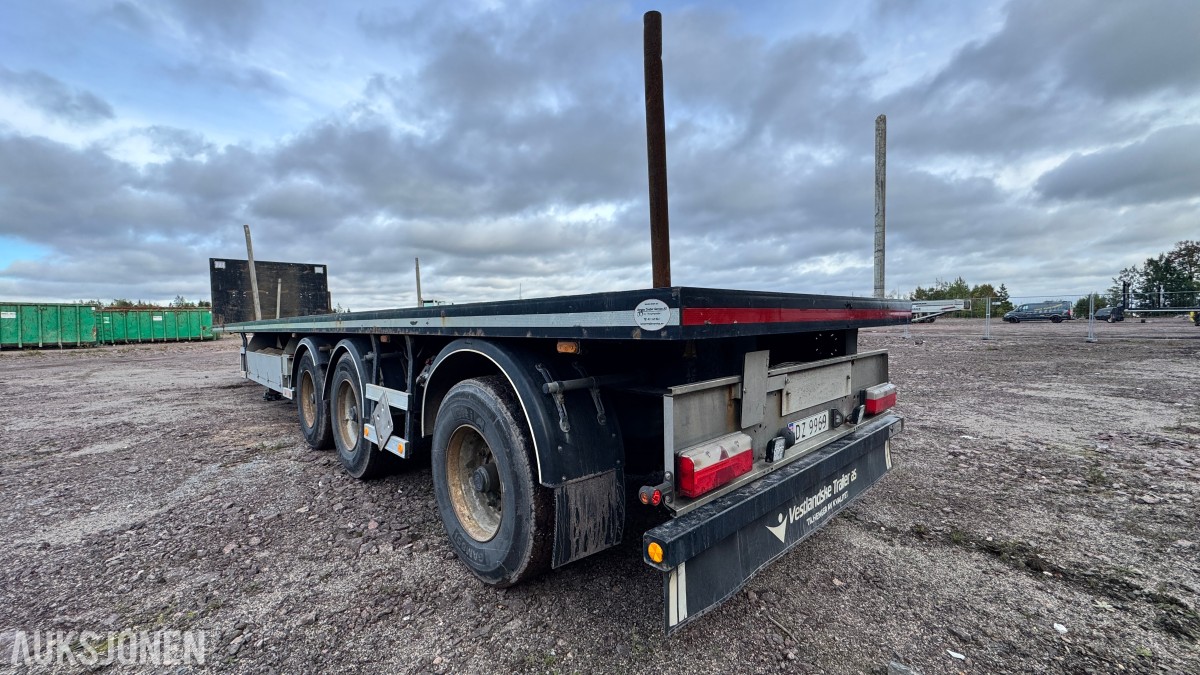 HRD SPLB3N 3-akslet plansemitrailer – 45 tonn toltalvekt – EU-Godkjent