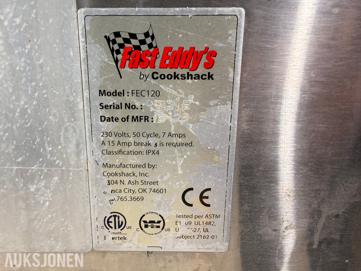 Cookshack Fast Eddy’s FEC120 pelletsmoker med IQ5-styring