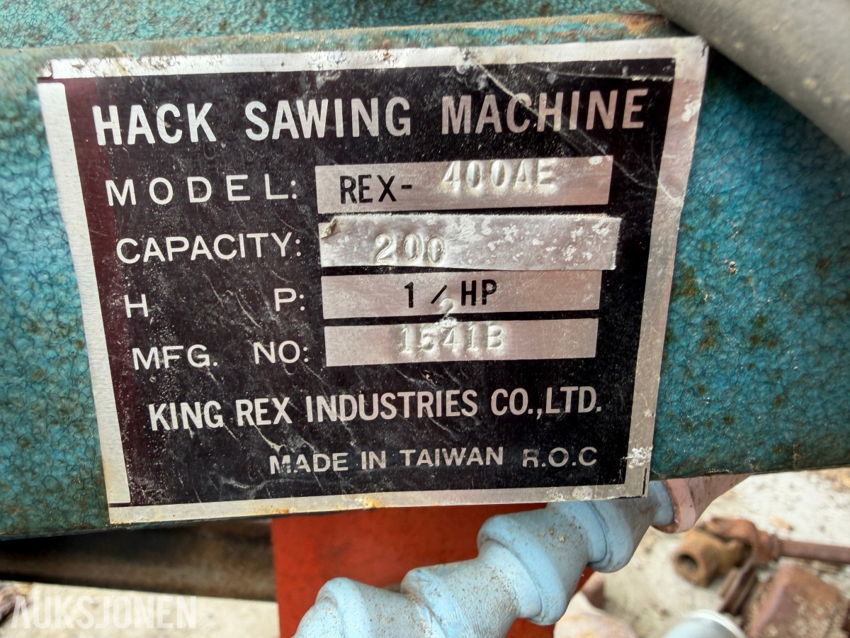 KAPPSAG – KING REX REX-400AE – INDUSTRIMASKIN
