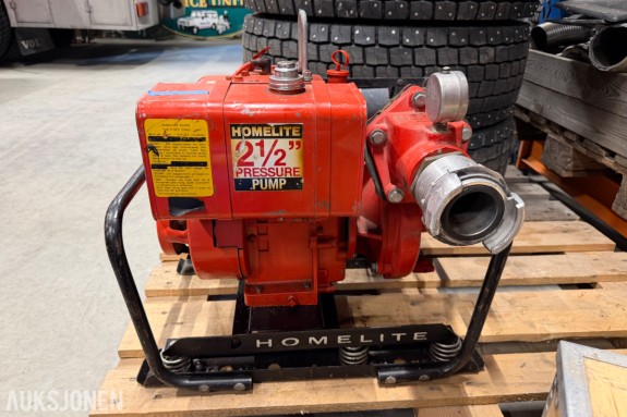 Homelite 2 1/2 Trykkpumpe, Diesel, Sugeslange 3 meter