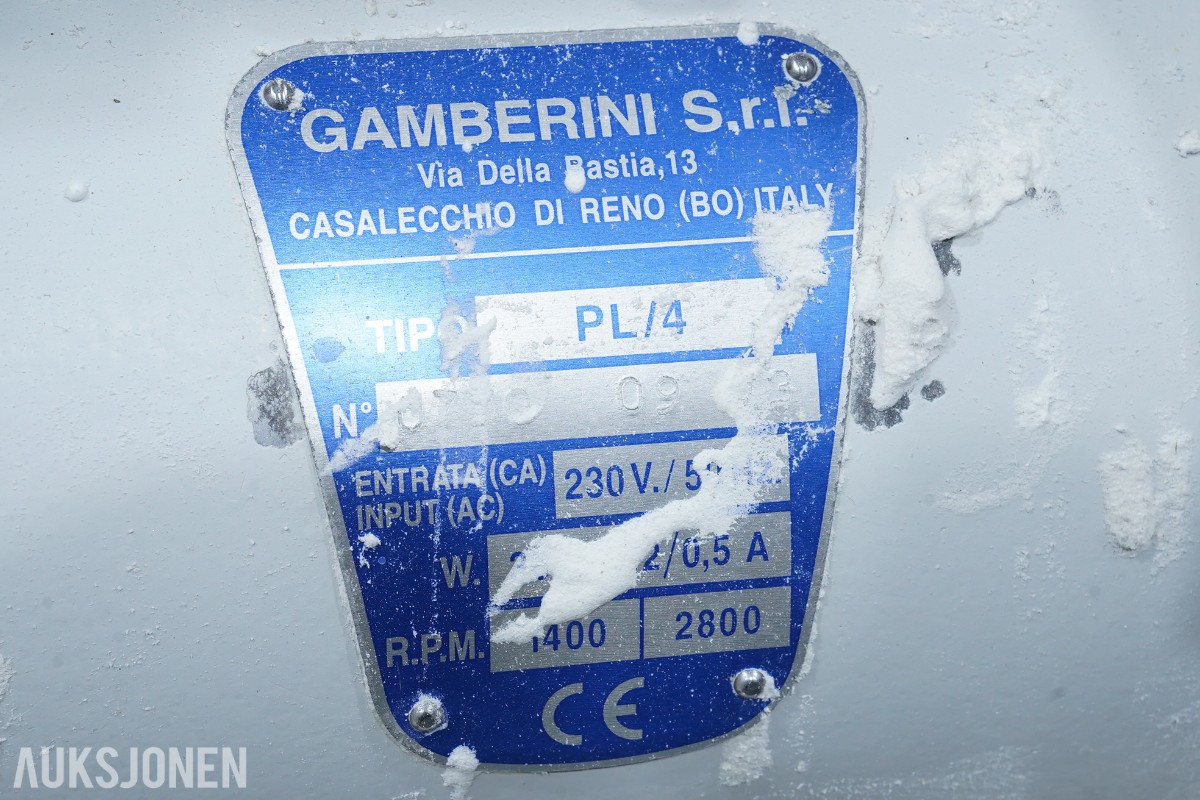 Gamberini PL/4 – dental polerings-/slipemaskin med avsug