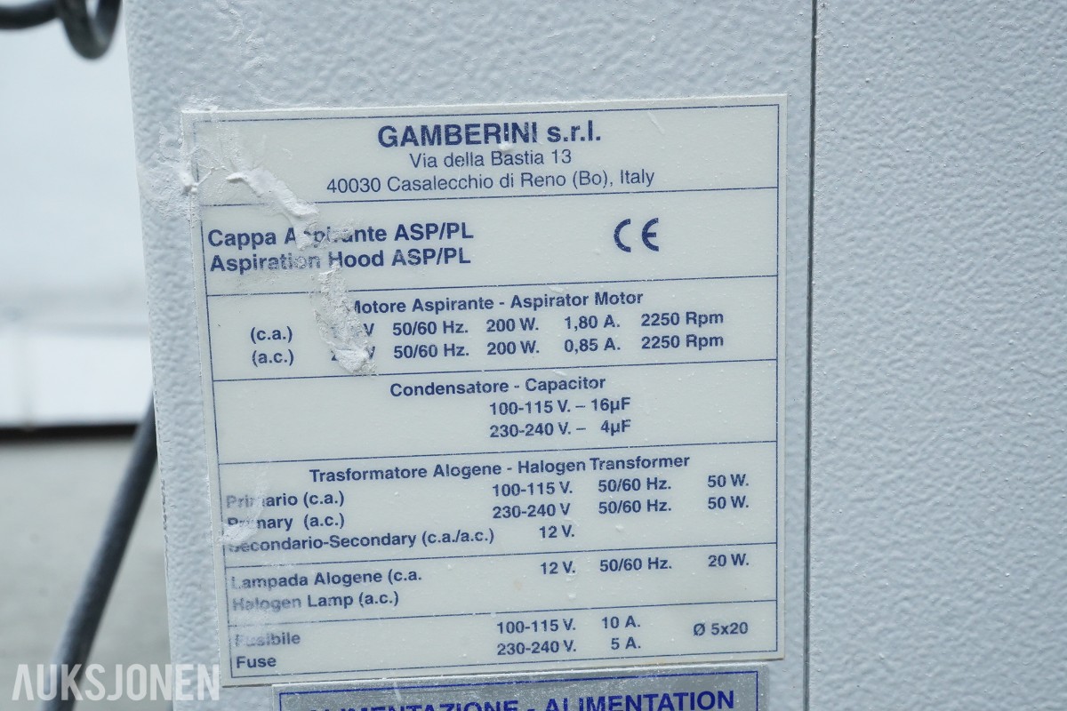 Gamberini PL/4 – dental polerings-/slipemaskin med avsug