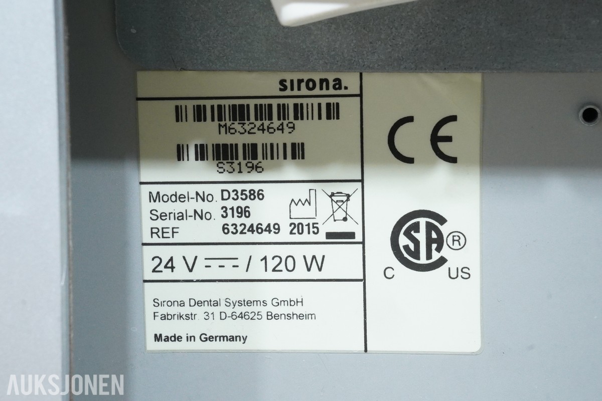 Sirona inEos X5 – dental 3D-laboratorieskanner med tilbehør